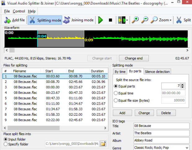 visual audio splitter