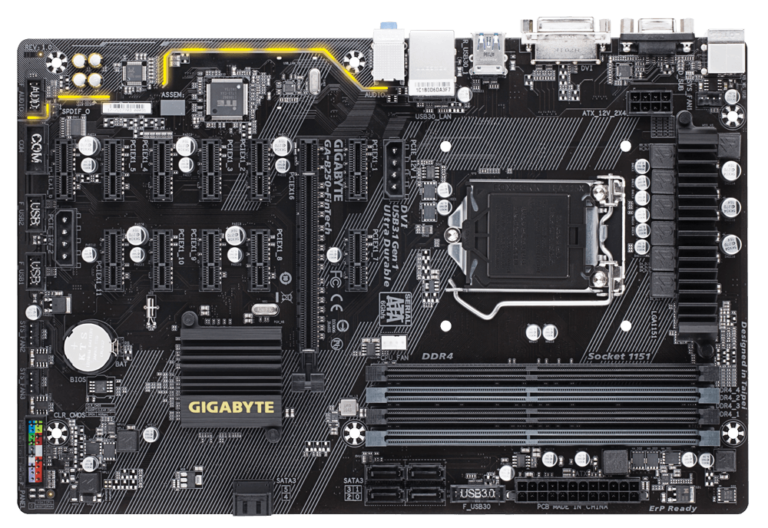 Now Gigabyte introduces a mining motherboard