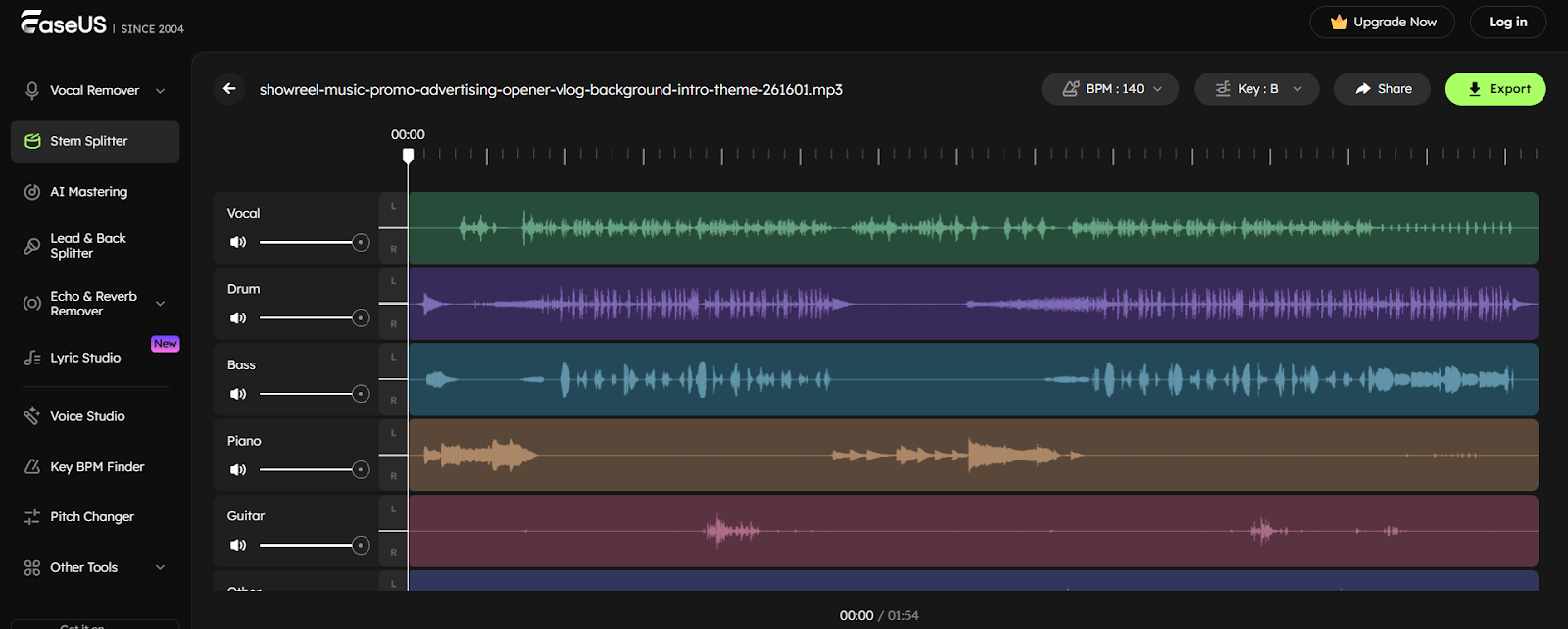 export audio file