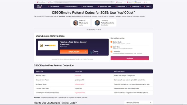 Active CSGO Empire Code 2025